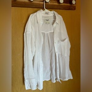 Abercrombie and Fitch Oversized Gauzy Shirt